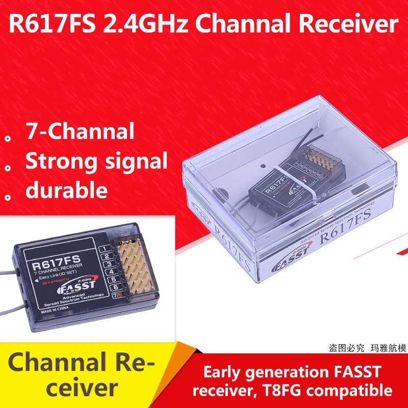 Оригинальный 7 канальный приемник R617FS 2 4G система FASST FUTABA T8FG 14SG для