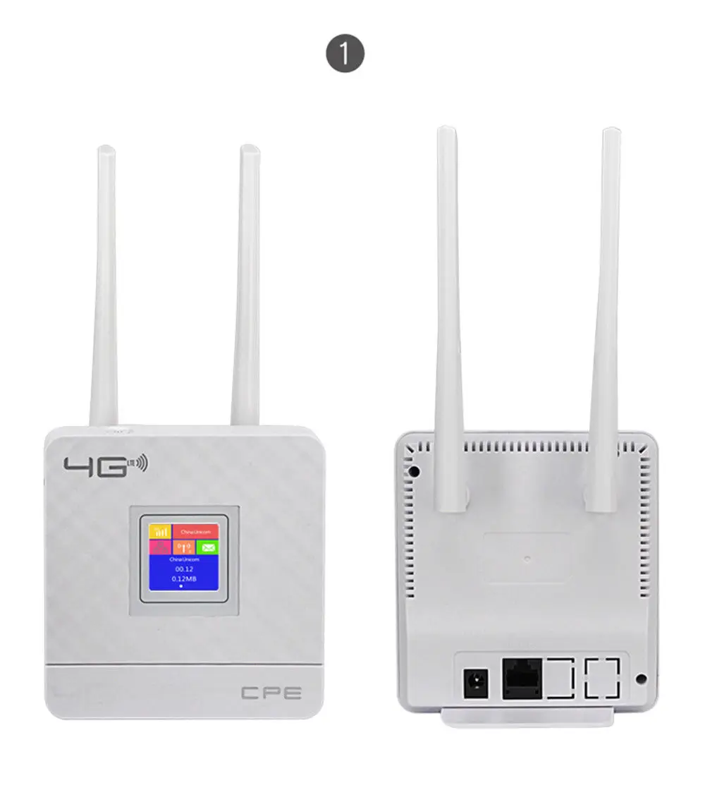 Wireless CPE 4G Wifi Router Portable Gateway FDD TDD LTE WCDMA GSM Global Unlock External Antennas SIM Card Slot WAN/LAN Port