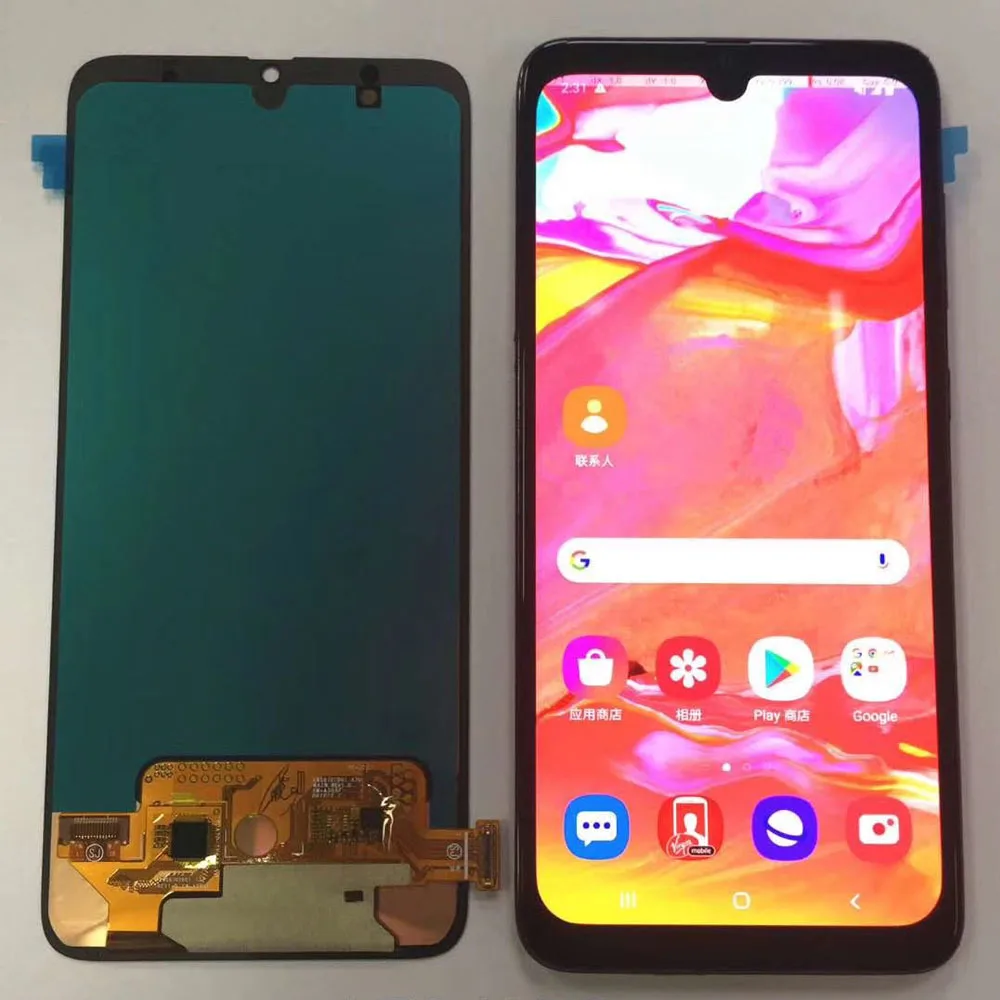

ЖК-дисплей A70 Amoled для Samsung Galaxy A70 A705 A70S A707, ЖК-дисплей с сенсорным экраном и дигитайзером в сборе с рамкой A70S A707, ЖК-экран