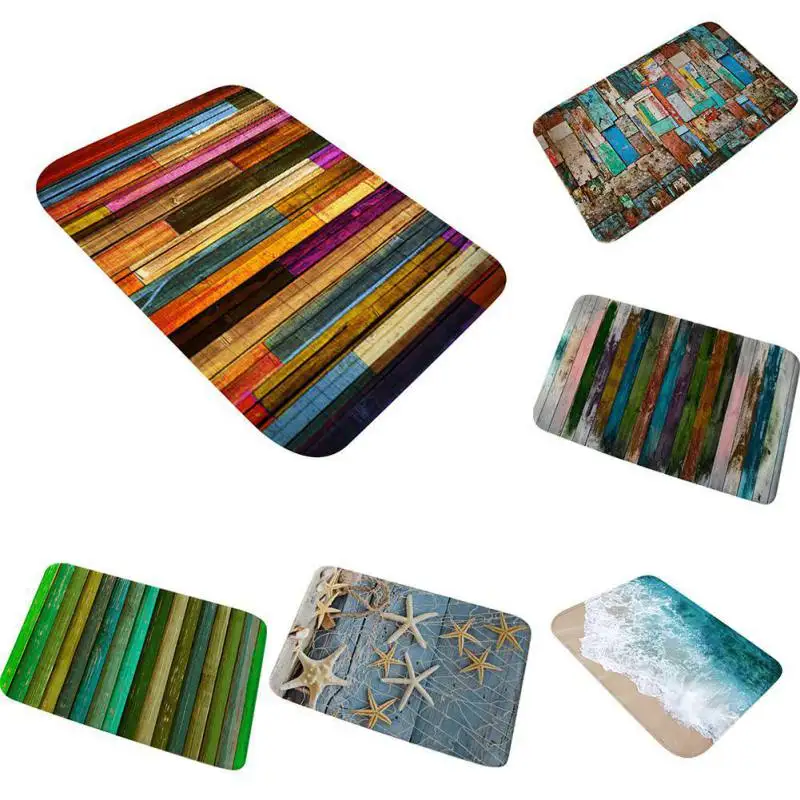 3D пейзаж напечатанный утолщенный фланелевый тканевый коврик нескользящий для