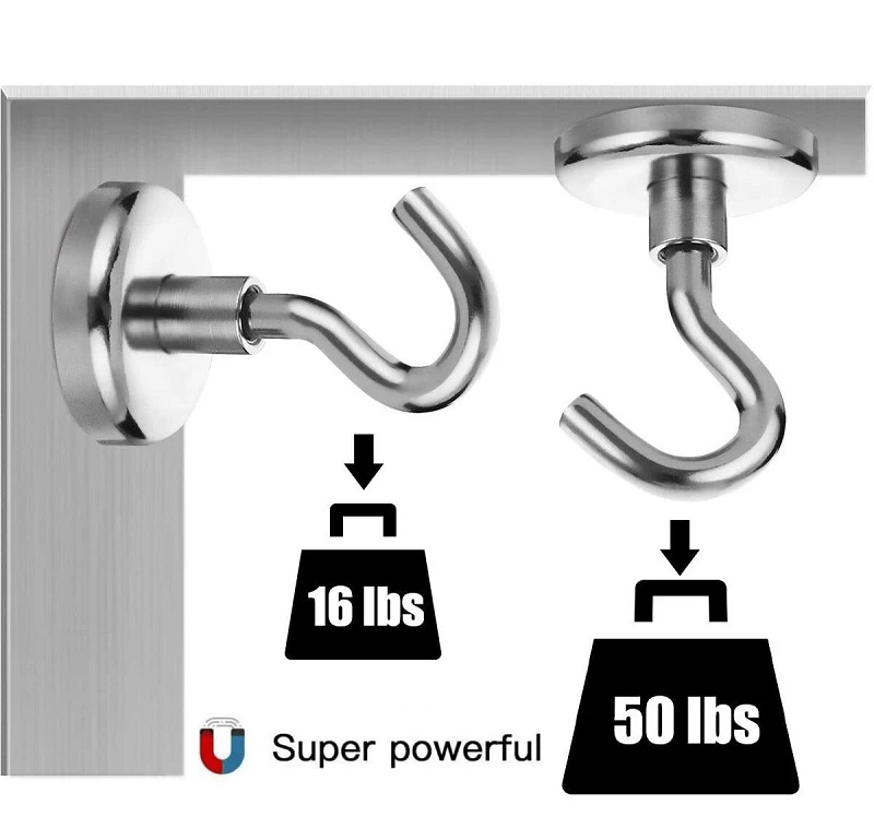 

4 шт., прочные магнитные крючки, сверхмощный магнитный держатель, Настенная подвесная вешалка, магнитное основание, организация домашнего х...