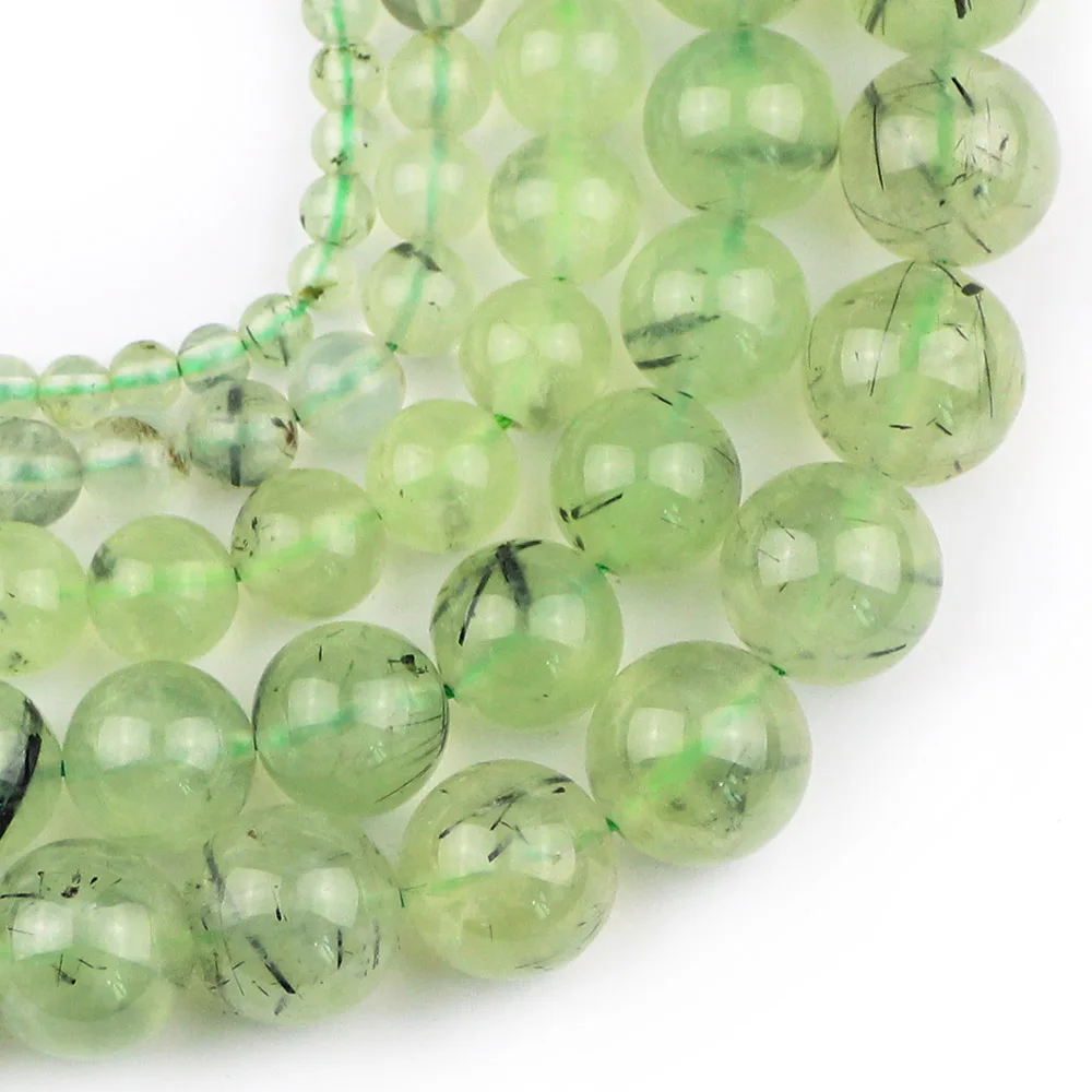 

Круглые бусины YHBZRE из натурального зеленого винограда, круглые бусины россыпью 4/6/8/10/12 мм для изготовления ювелирных изделий, браслетов, оже...