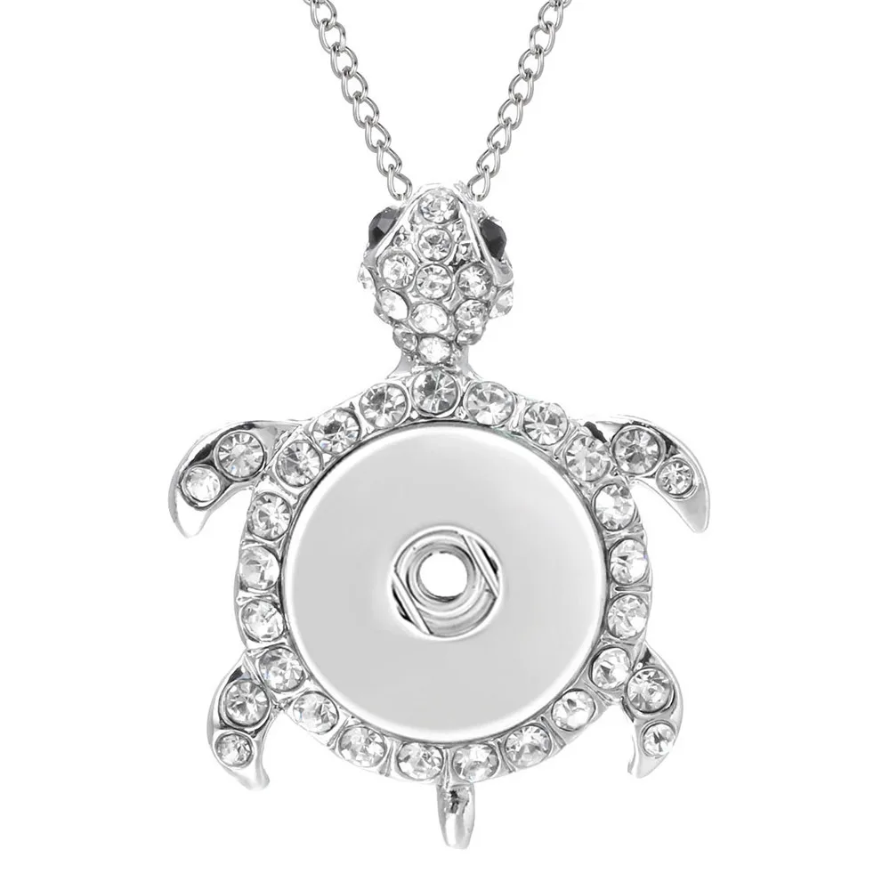 Новое ожерелье с кнопкой кристальная черепаха оснастка цепочками для женщин