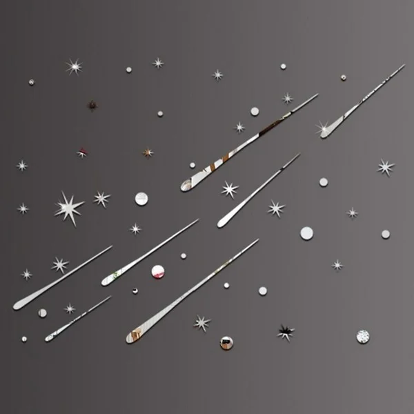 Fshion 3D метеоритные звезды Вселенная съемка блестящая Звезда Наклейка на стену