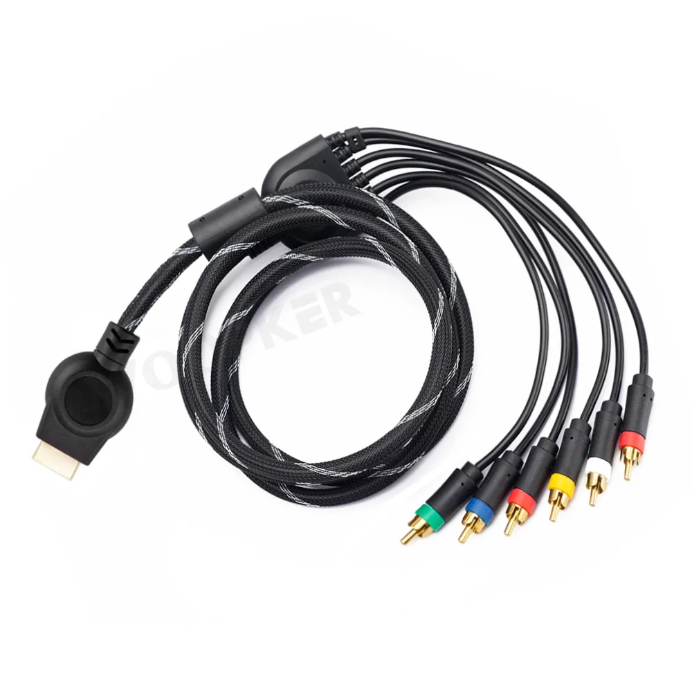 Для PS3 AV выход плетеный кабель 6 футов 1 8 м HDTV компонент RCA Аудио Видео для Sony PlayStation3