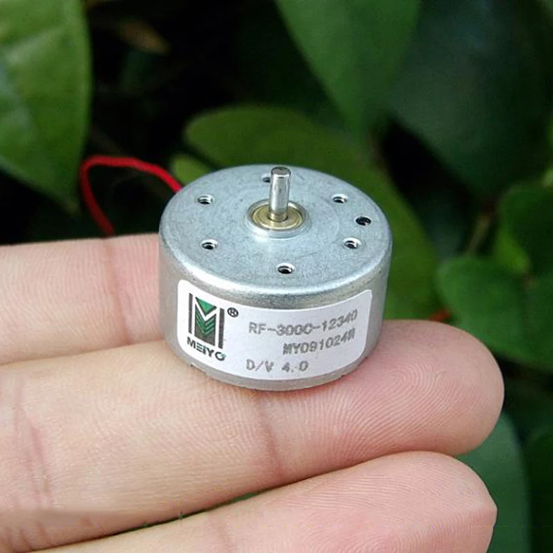 RF-300C-12340 D/V4.0 Микро Мини 24 мм круглый шпиндель двигатель 2 вал маленький 300