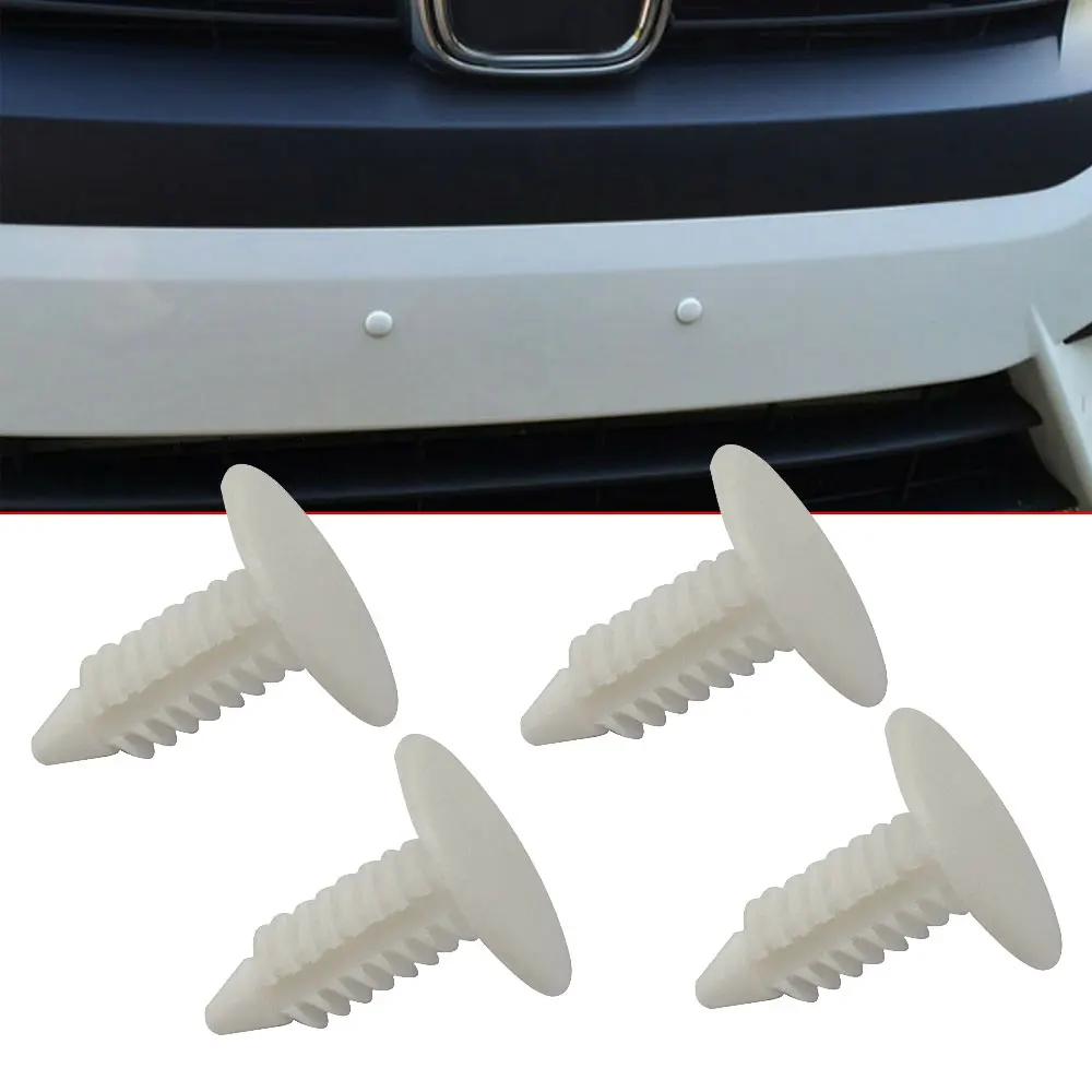 

4pcs Nylon White Car Tuning 6-7mm Hole Fender Bumper Plugs Front License Plate Holes Cover Plugs Universal Auto Car Accessories