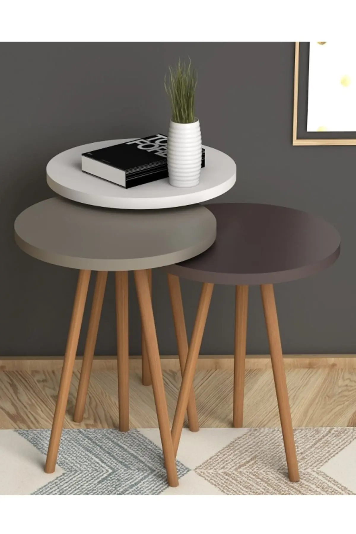 

Monte Coffee Table Roma Nesting table White-Cappuccino-Brown white-cappuccino-brown