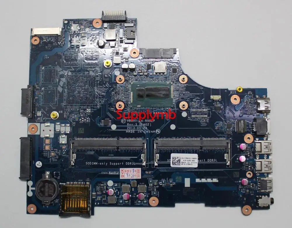 

CN-07DHY3 07DHY3 7DHY3 VBW01 LA-9982P w i5-4200U CPU Onboard for Dell 15R 5537 3537 NoteBook PC Laptop Motherboard Tested