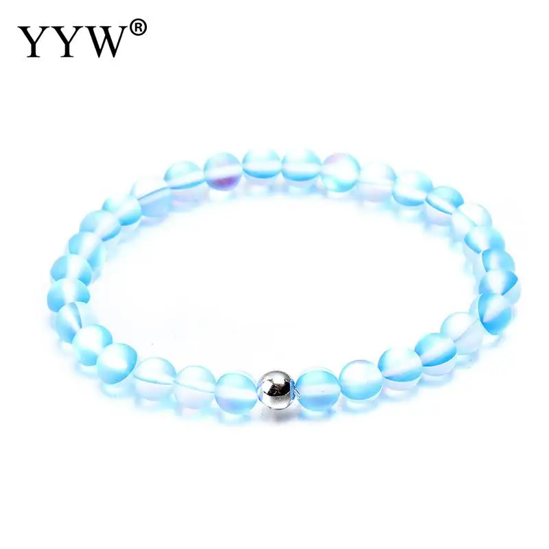 Оптовая Продажа Модные 6 мм браслет из Лабрадорита в стиле панк унисекс Анти