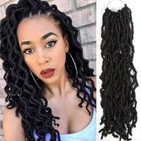nu locs crochet hair for black women 18 inch 14 stand black brown faux locs braid hair extension synthetic classic plus hair wig