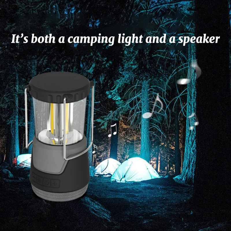 

Portbale Camping Light with Bluetooth Speaker LED Lighting Lamp Wireless Chargin