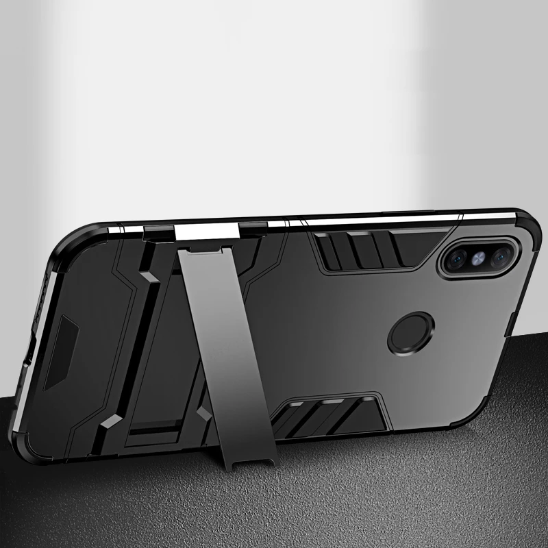 Armor Case for XIAOMI Redmi Note 5 Pro Holder Cases PC+Silicone Hard Anti-knock Shockproof Kickstand Back Cover Shell Stand | Мобильные