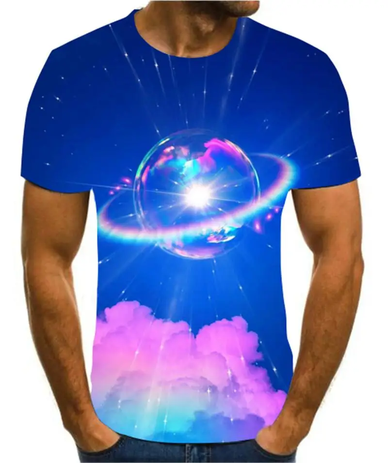 

Astronaut 3D printing space t shirt creative design summer colorfol T-shirts for men and women football shirts all-match t shirt