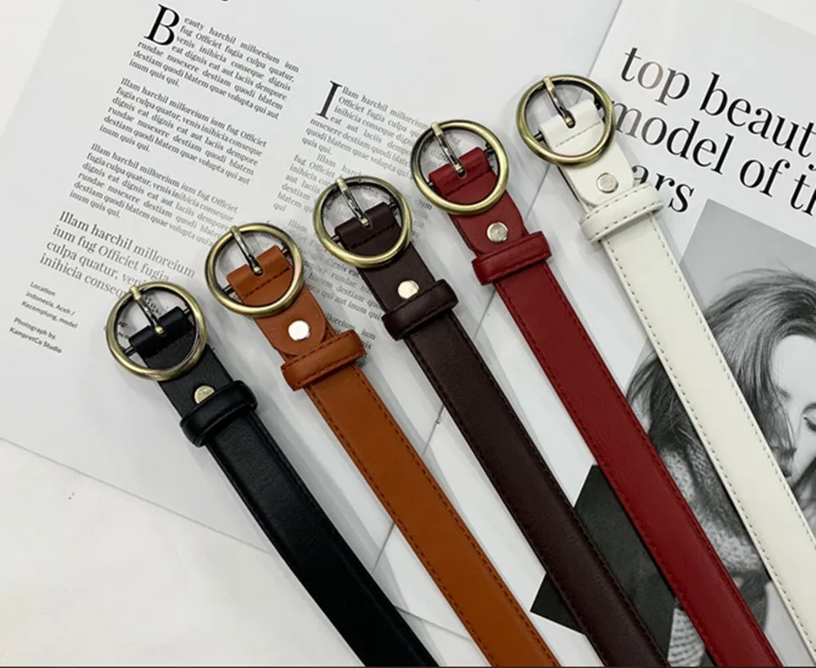 Новинка Весна 2020 корейский женский ремень из искусственной кожи с овальной