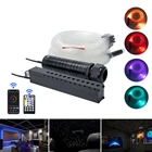 Новинка 6 Вт RGBW Smart Bluetooth APP волоконно-оптический Звездный потолочный комплект смешанные 380 жил (0,5 мм + 0,75 мм + 1,0 мм) волокно + стрельба метеоритный эффект