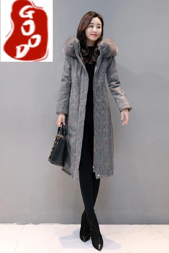 

Толстый теплый женский пуховик, роскошная одежда с капюшоном из лисьего меха, 2021 Фирменное пальто на 90% утином пуху, женский пуховик, зимняя ...