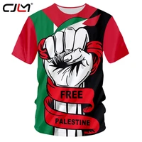cjlm 3d casual fist style free palestine flag t shirt camiseta mens t shirt oneck short sleeve shirts cool tees tops streetwear