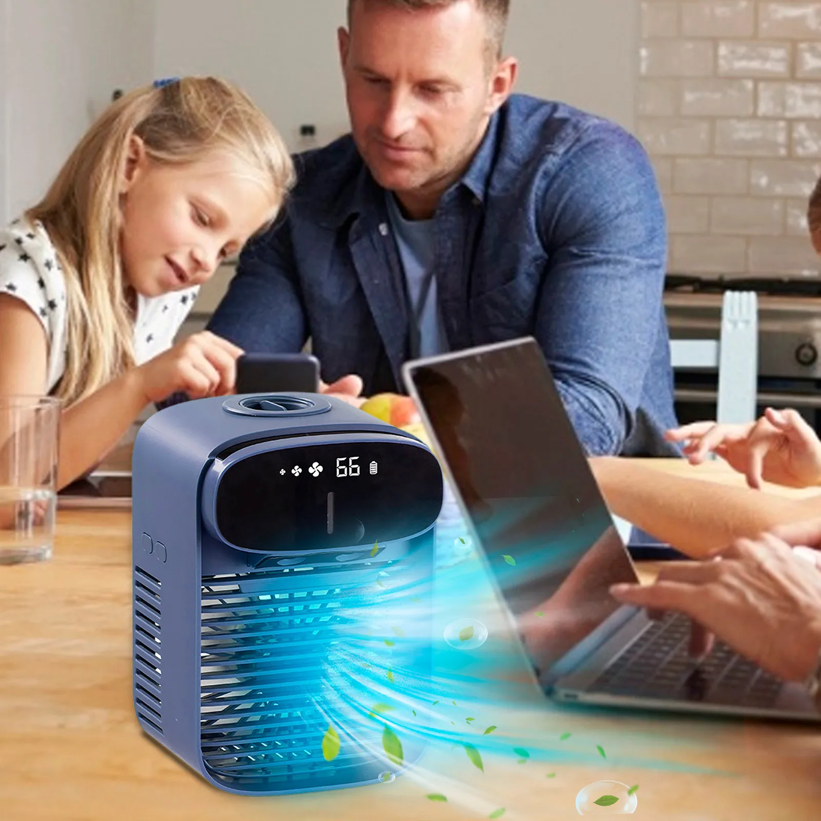 

Summer Desk Fan Portable Air Conditioner Fan, Rechargeable Evaporative Air Conditioner Fan Home USB Air Conditioner Fan New Hot