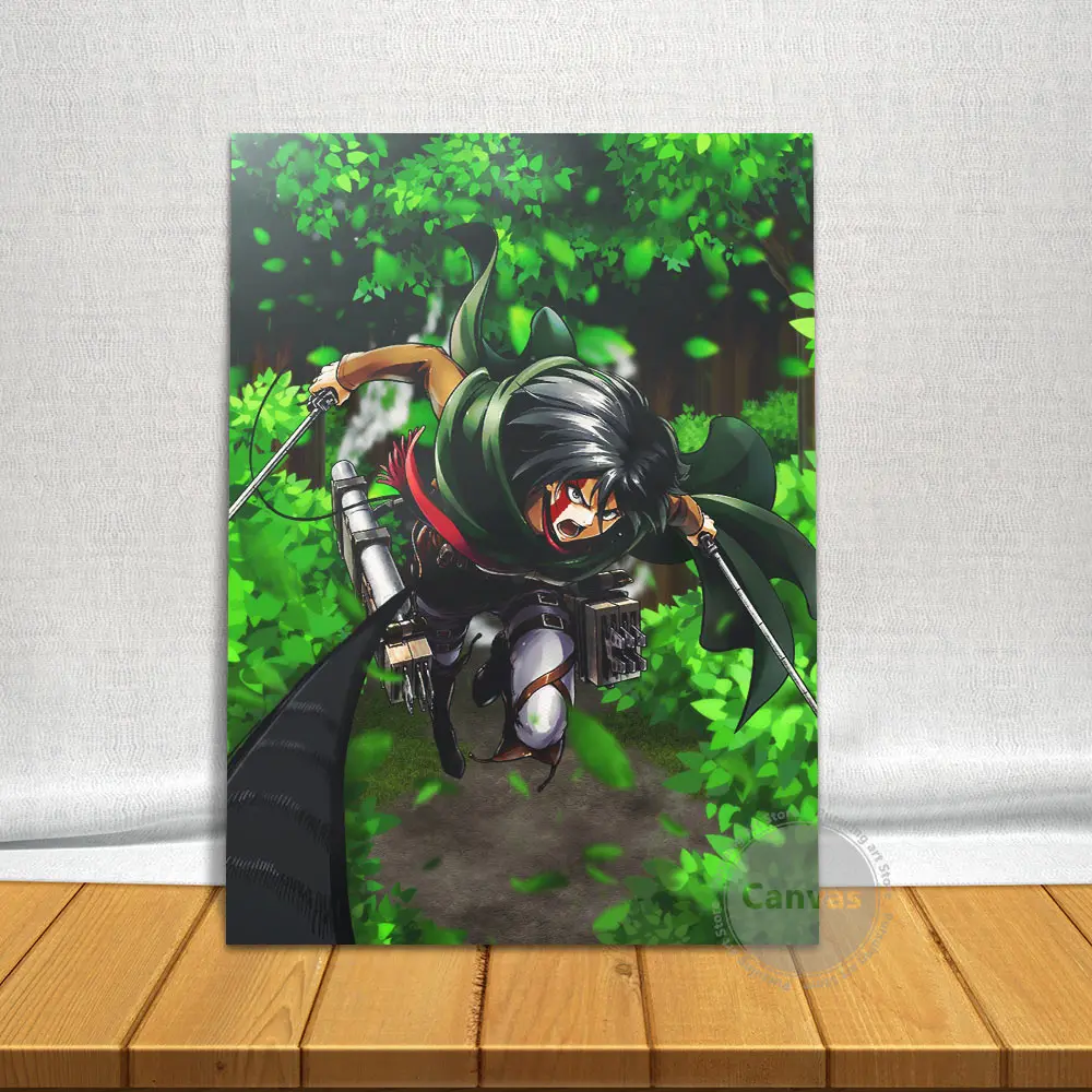 

Anime Mikasa Attack on Titan Canvas Decoration Prints Poster wall decor Pictures Home Decor Living room Bedroom Art Painting