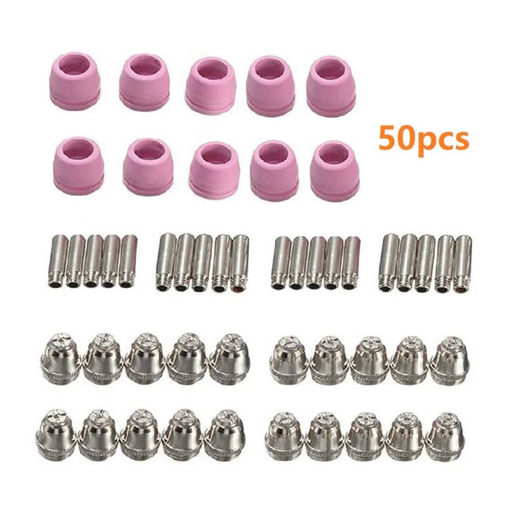 

50 Piece AG-60 Plasma Cutter Torch Consumables 50pcs Accessories Kit Pack