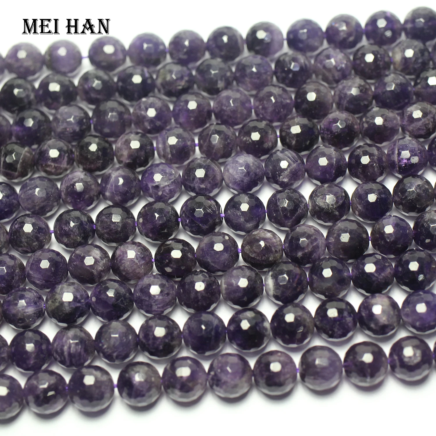 Бусины Из Натурального аметиста граненые 10 мм