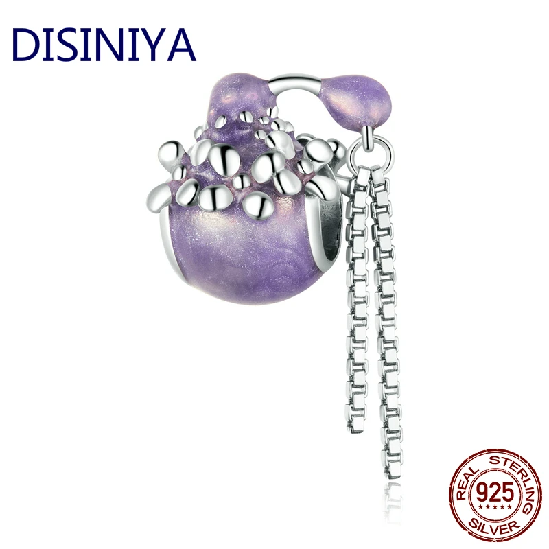 

Женский серебряный флакон для духов, подвеска для оригинального Посеребренного платинового браслета, Изящные Ювелирные украшения, Браслет...