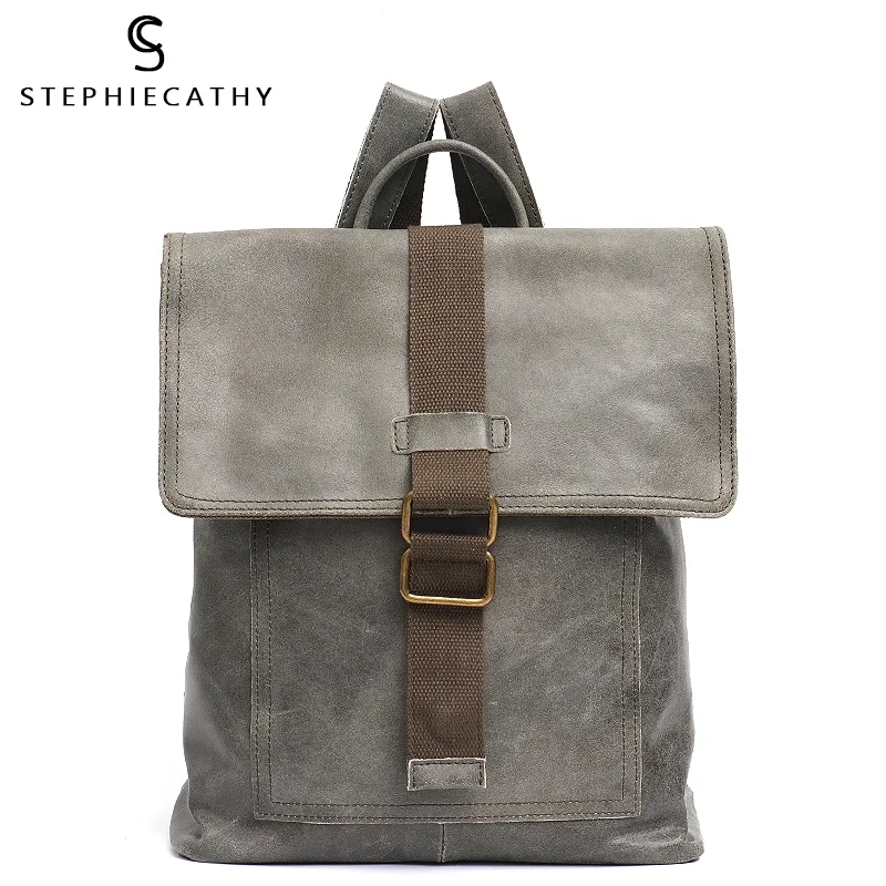 Винтажный рюкзак SC для мужчин и женщин большой дорожный ранец ноутбука Женский