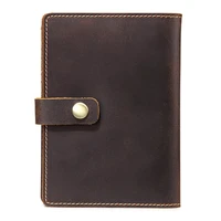 men top cow leather case vintage leather handmade travel passport cover for travel wallet card business card