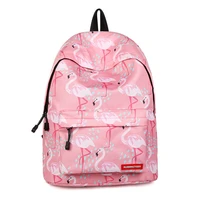 laptop school bag for teenage girls flamingo printing backpack women fashion pink bagpack travel rucksack mochila feminina mujer