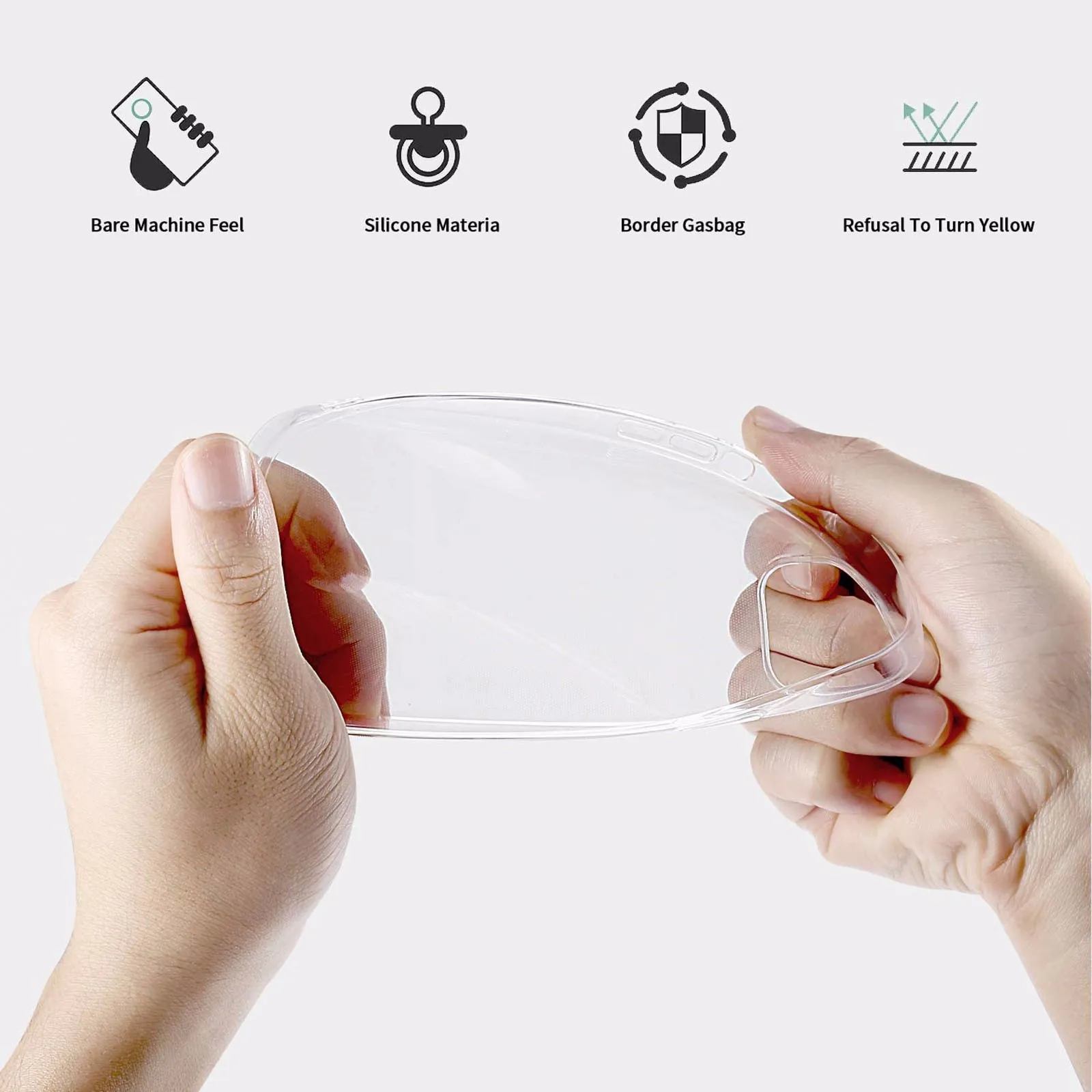 Чехол для iPhone 11 тонкий прозрачный мягкий чехол из ТПУ с поддержкой беспроводной