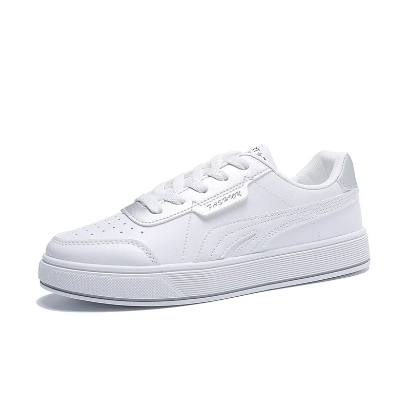 

Pu Leather Running Shoes Women Sneakers White Casual Shoes Lace Up Ladies Trainers Basket Walking Sports Zapatos Para Mujer