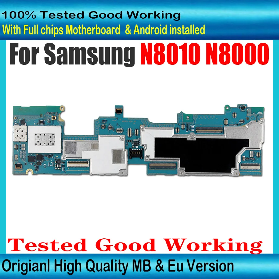 100% оригинальная разблокированная материнская плата для Samsung Galaxy Note 10 1 N8000 N8010 ЕС