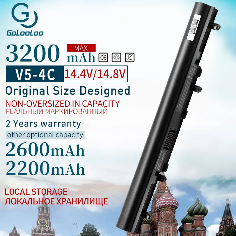 Golooloo 3200 мАч 4 ячейки Новый аккумулятор для ноутбука Acer Aspire AL12A32 V5|battery for acer aspire|battery