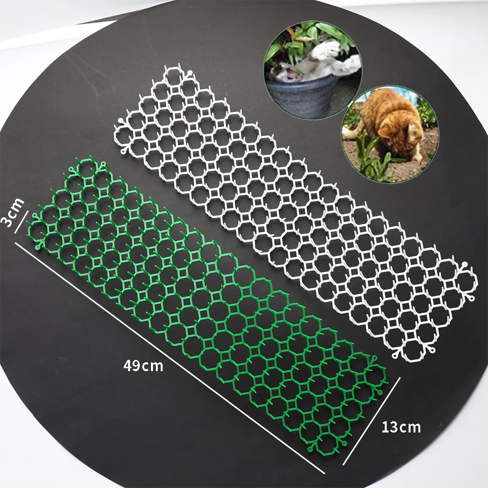 

1Pcs 13cmx49cm Garden Prickle Strip Dig Stop Cat Repellent Deterrent Mat Spike