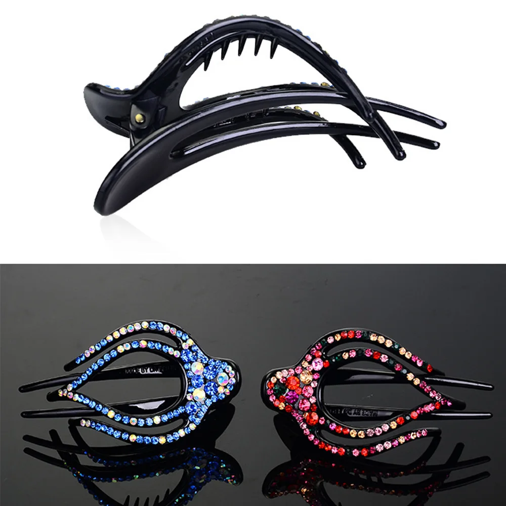 Модные Шпильки Стразы заколки большого размера для волос с изображением