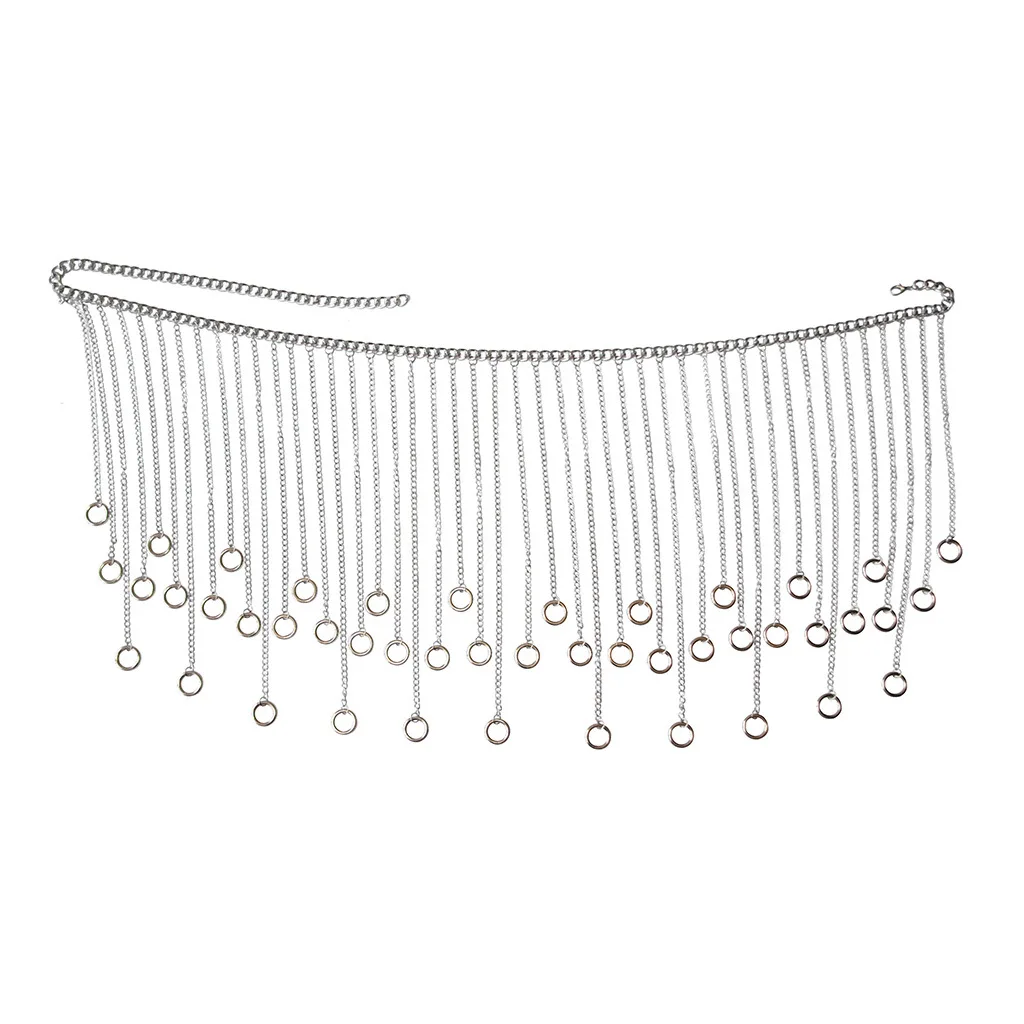 

Bohemian Punk Tassel Multilayer Alloy Waist Chain Body Chain for Women Round Pendant Belly Chain Waist Chain Jewelry Gift