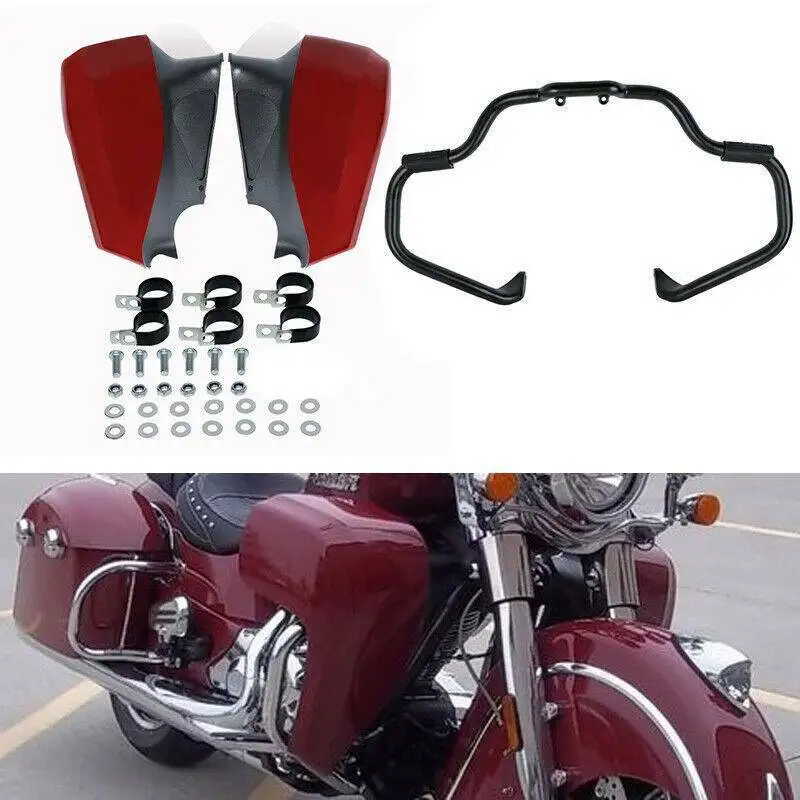 

Motorcycle Mustache Engine Guard Bar Lower Vented Fairing For Indian Chieftain Chieftain Elite 2014-2019 Chief Vintage 16-20 19