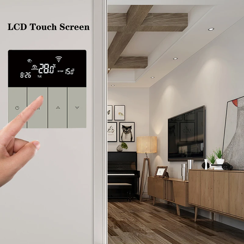 Beok Wifi Thermostat For Water Floor Heating Digital Thermoregulator 3A Touch Screen Actuator Valve Temperature Controller | Обустройство