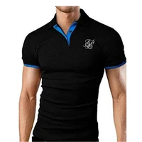 men polo men mesh short sleeve sik silk polo shirt contrast color polo new clothing summer streetwear casual fashion men tops