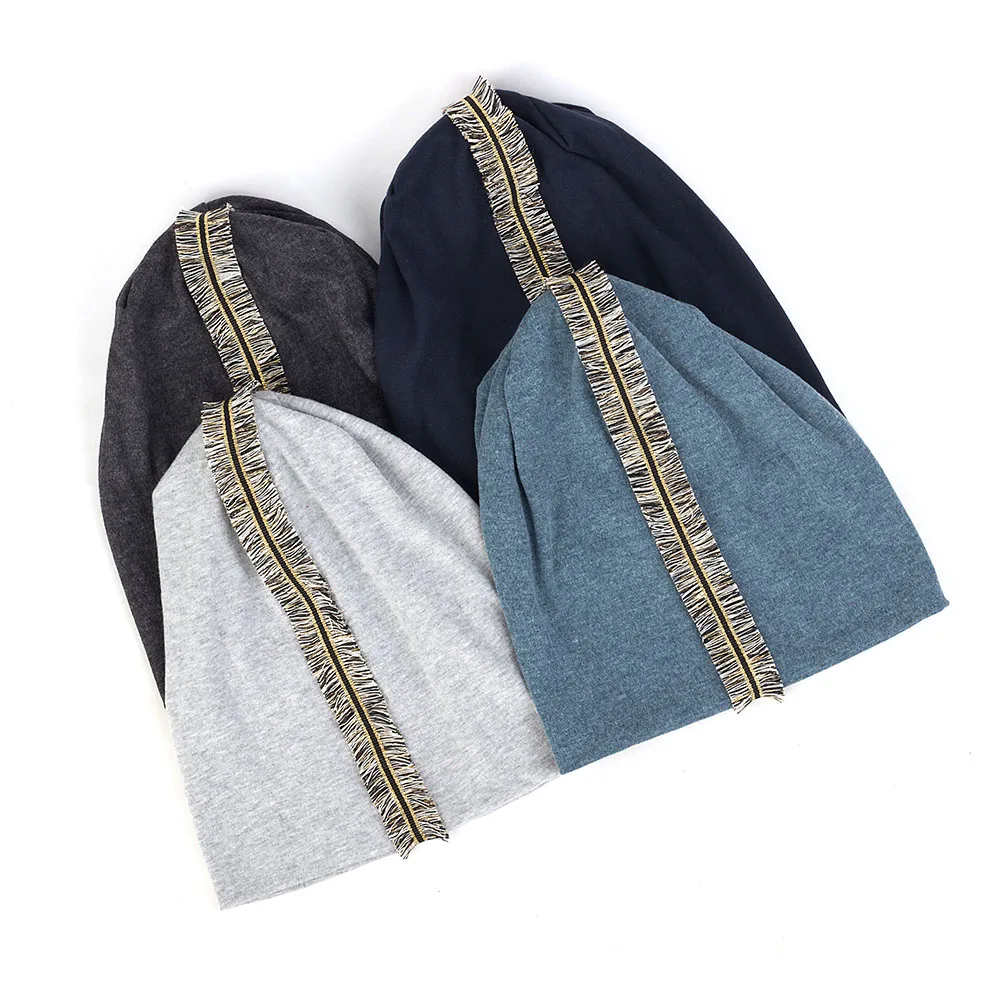 Очаровательная деревянная унисекс лента с кисточками Кепка черепом