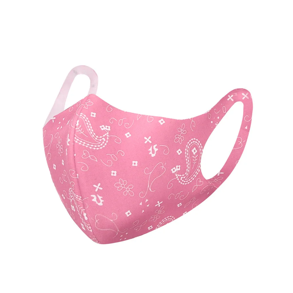 

10pcs Unisex Face Printing Masks Cloth Cover Fashion Mask Fabric Adult Mouth Cover Washable Reusable Mouth Mask Women Face Cover