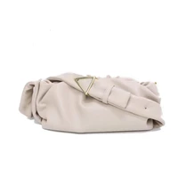 new design genuine leather women chest bag soft baguette handbag