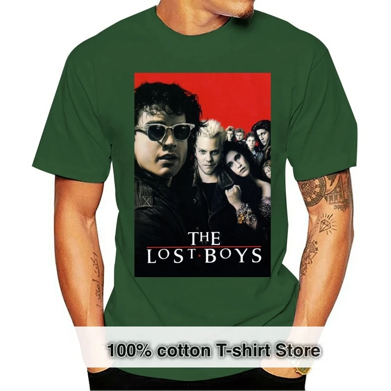 

Camiseta negra de los Lost Boys para hombre camisa Vintage de película de Horror de los 80 ropa nueva de EE. UU.