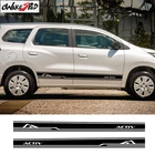 1 комплект декоративных наклеек для кузова автомобиля, гоночные спортивные полосы, Стайлинг для Chevrolet Spin Магнитная графика, автомобильная дверь, боковая юбка, виниловые наклейки