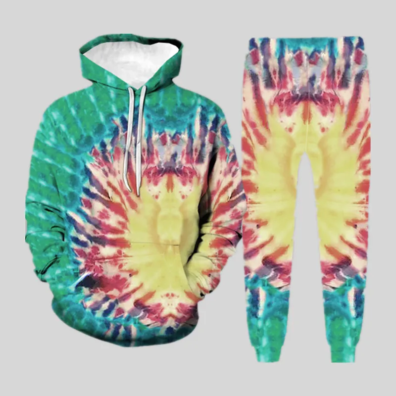 

Big Mouth Print Men's Sets Street Hip Hop Funny Mens Hoodie Trousers Suit 2021 Trendy Tracksuit Outfit Autumn Sweatshirt 4XL