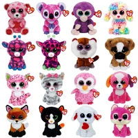 15 cm ty beanie bear big eyes koala monkey giraffe fox dog series cute plush toy stuffed animal doll children xmas birthday gift