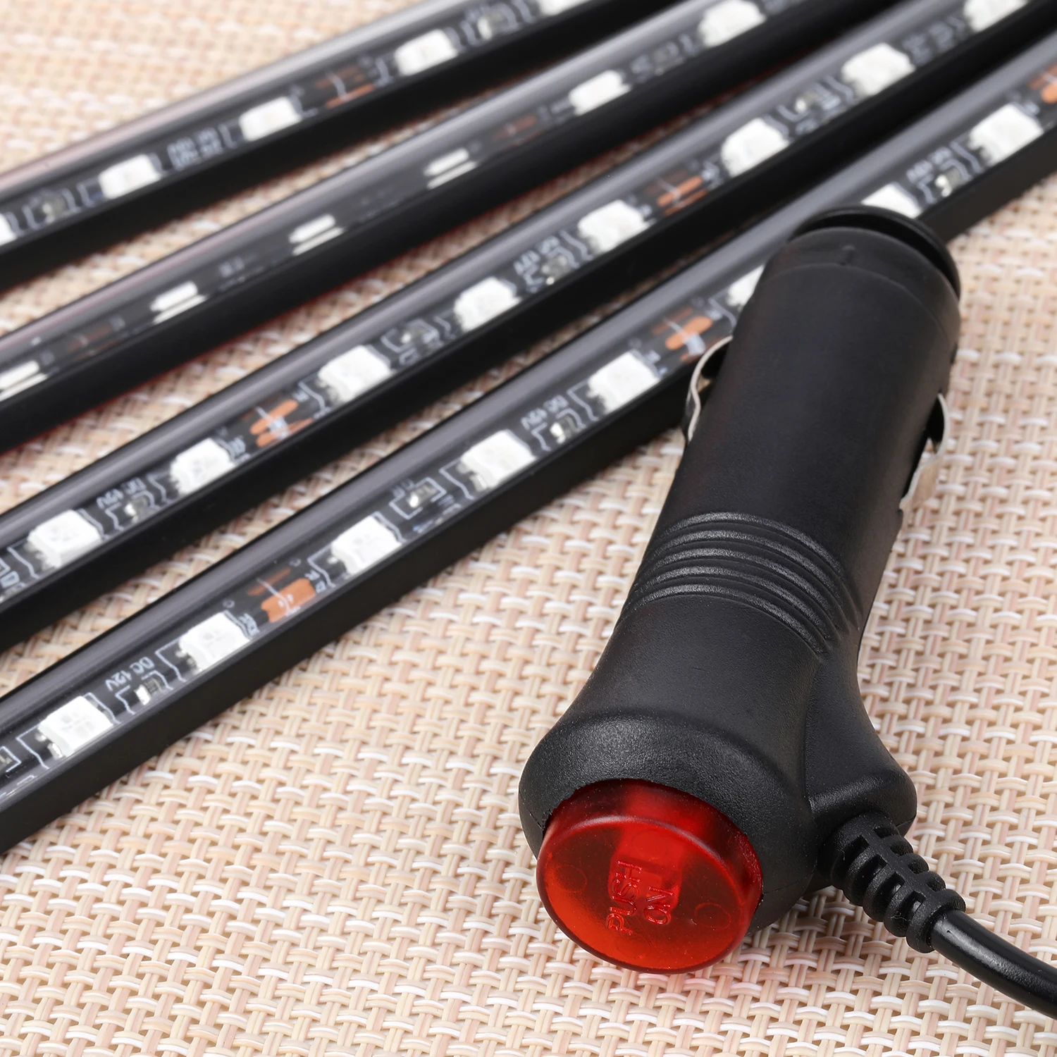 Светодиодная лента RGB для салона автомобиля неоновая декоративная лампа