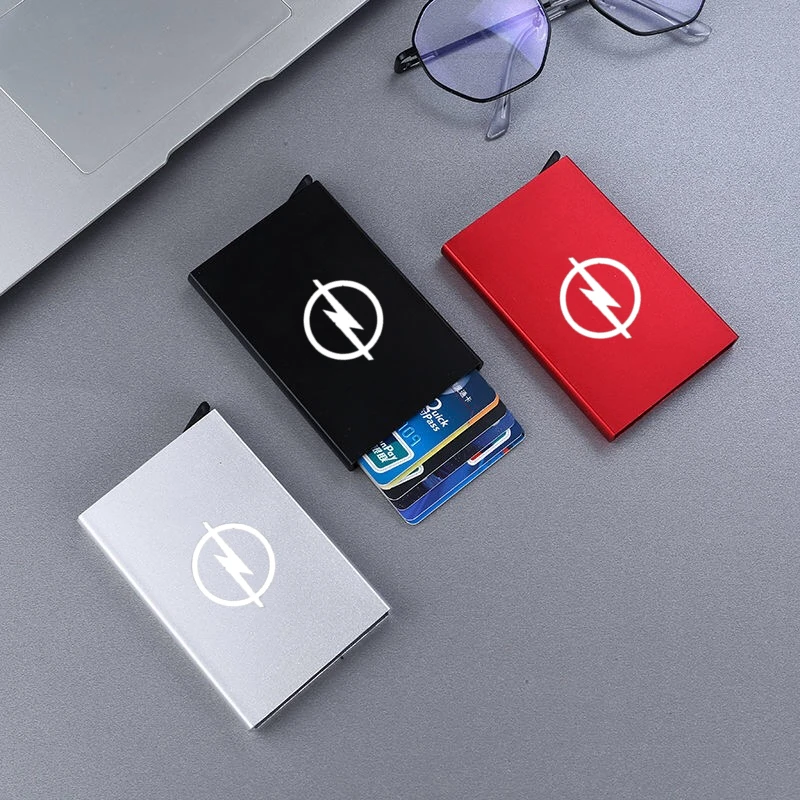 Умный кошелек тонкий RFID автоматически металлический для кредитных карт
