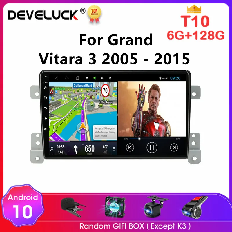 

Android 10 Car Radio For Suzuki Grand Vitara 3 2005 - 2013 2014 2015 Multimedia Video player Navigation GPS 2Din RDS stereo DVR